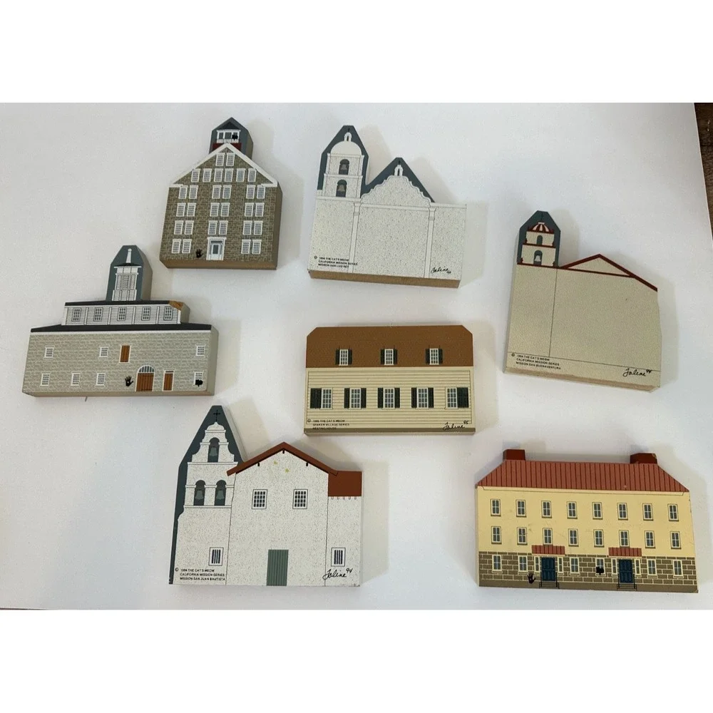 Cat's Meow Village California Mission Series Shaker Series Set 7 Faline Jones